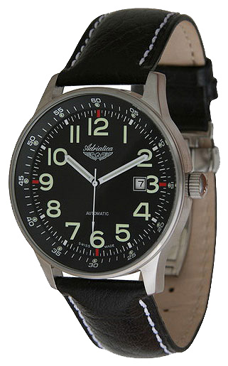 Adriatica 1066 SS/Arabic/Black wrist watches for men - 1 photo, image, picture