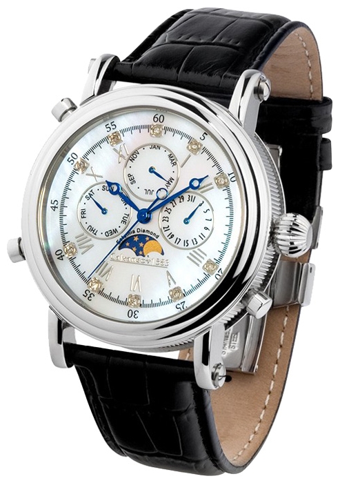 Calvaneo 1583 Estemia Diamond Steel MoP wrist watches for men - 1 picture, image, photo