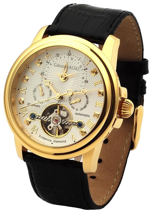 Calvaneo 1583 Evidence Gold Diamond wrist watches for men - 1 image, photo, picture