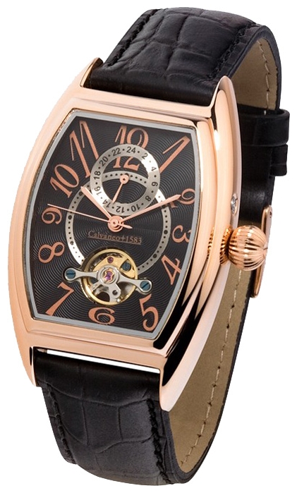Calvaneo 1583 Tonneau Rosegold wrist watches for men - 1 image, picture, photo