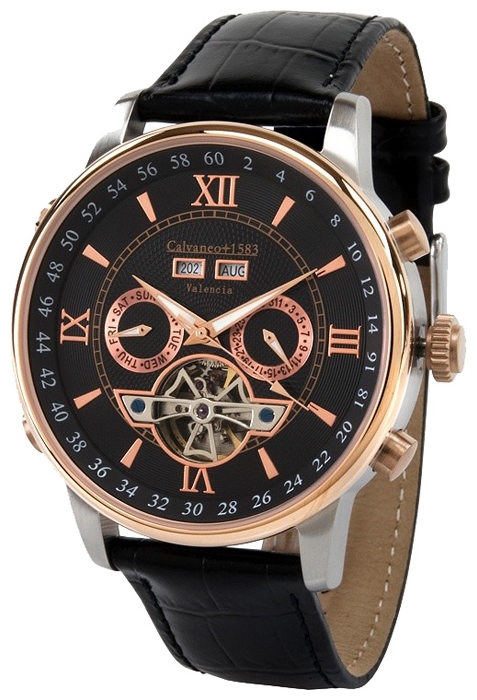 Calvaneo 1583 Valencia Rosegold wrist watches for men - 1 photo, image, picture