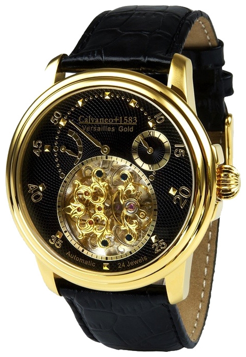 Calvaneo 1583 Versailles Gold Black wrist watches for men - 1 picture, photo, image