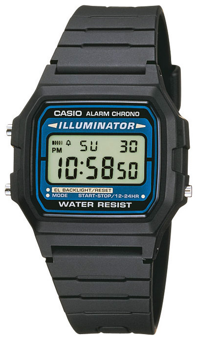 Casio F-105W-1A wrist watches for men - 1 picture, image, photo