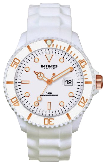InTimes IT-057 Gold White wrist watches for unisex - 1 picture, photo, image