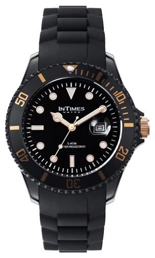 InTimes IT-057G Black wrist watches for unisex - 1 image, photo, picture