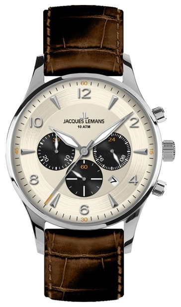 Jacques Lemans 1-1654E wrist watches for men - 1 image, picture, photo