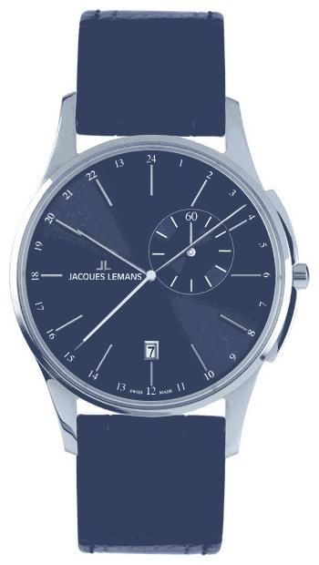 Jacques Lemans 1-1744C wrist watches for men - 1 photo, picture, image