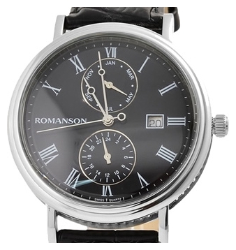 Romanson TL1276BMW(BK) wrist watches for men - 1 photo, picture, image
