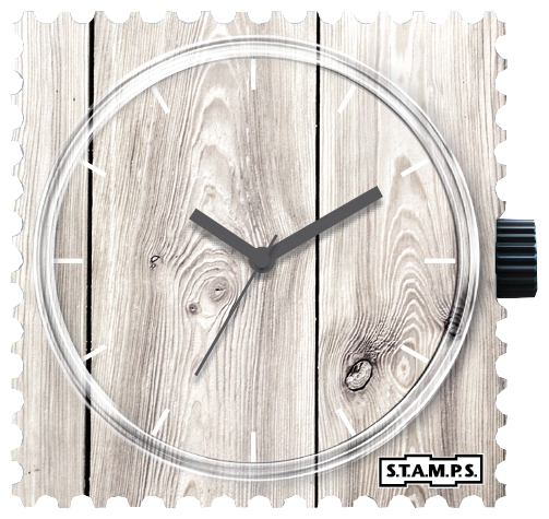 S.T.A.M.P.S. White wood wrist watches for unisex - 1 picture, photo, image