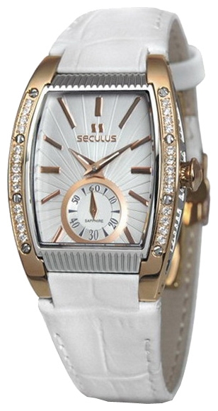 Seculus 1667.2.1069 white, pvd cz stones wrist watches for women - 1 photo, image, picture
