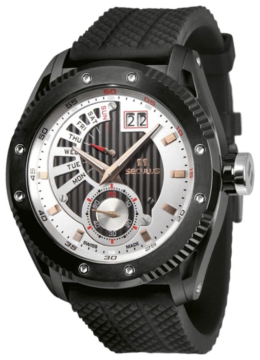 Seculus 9535.2.704P black-white, ss-ipb wrist watches for men - 1 image, picture, photo