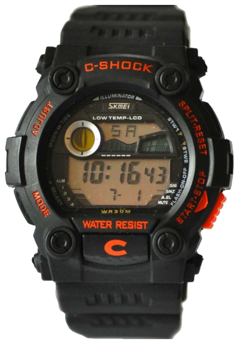 SKMEI 0907 (orange) wrist watches for men - 1 photo, image, picture