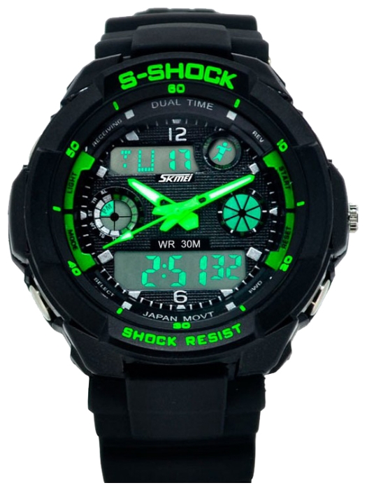 SKMEI 0931 (green) wrist watches for men - 1 photo, image, picture
