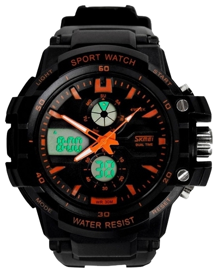 SKMEI 0990 (orange) wrist watches for men - 1 photo, picture, image