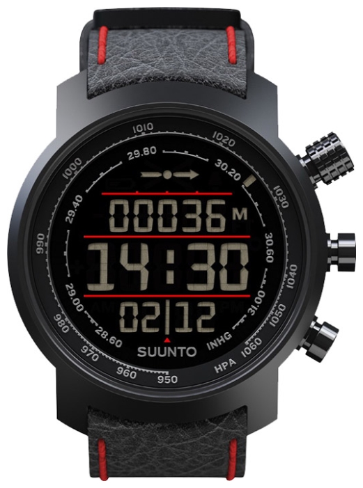 Suunto Elementum Terra Black/Red Leather wrist watches for men - 1 photo, picture, image