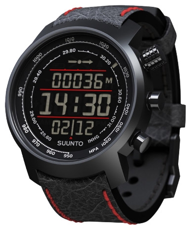 Suunto Elementum Terra Black/Red Leather wrist watches for men - 2 photo, picture, image
