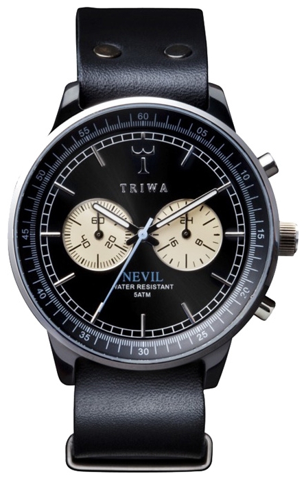 TRIWA Raven Black Nevil wrist watches for unisex - 1 picture, image, photo
