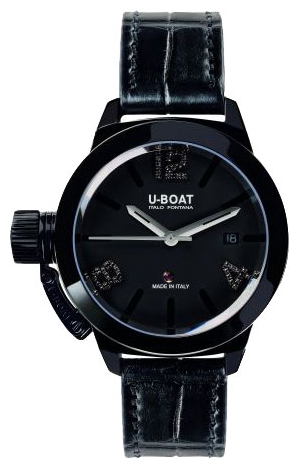 U-BOAT CLASSICO 40 IPB BLACK DIAMONDS wrist watches for men - 1 picture, image, photo